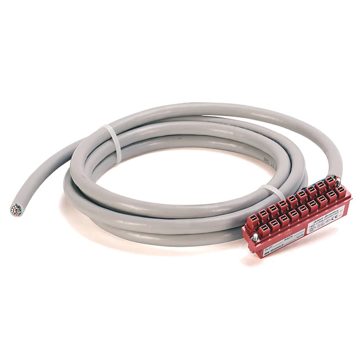 Allen-Bradley 1492-CABLE025RTBB PLC I/O cable, 2.5M, 25-pin D-shell, right-angle, prewired, for 1492 IFM modules, Rockwell Automation.