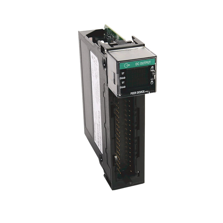 Allen-Bradley 1756-OB16IEF fast 24V DC output module with PWM and peer-to-peer capabilities. 16 isolated outputs for ControlLogix.