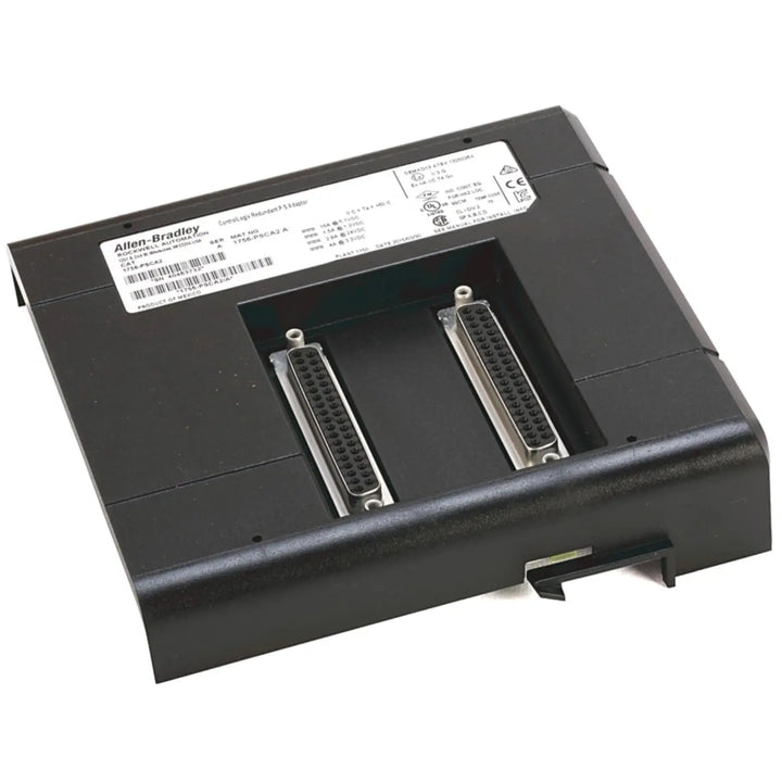 Allen-Bradley 1756-PSCA2 chassis adapter for ControlLogix redundant power supplies. Enables dual power inputs.