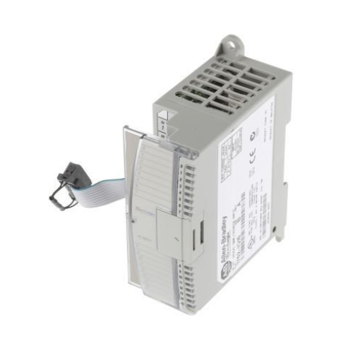 Allen-Bradley 1762-OB16 digital output module, 16-point, 24V DC sourcing, high-density I/O for MicroLogix 1200/1400 PLCs.