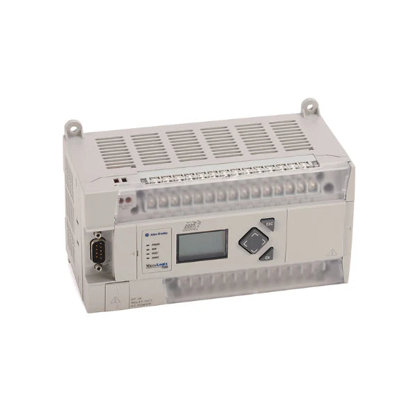 Allen-Bradley 1766-L32AWA MicroLogix 1400 PLC, 20 AC inputs, 12 relay outputs, 110/240V AC power, built-in Ethernet.