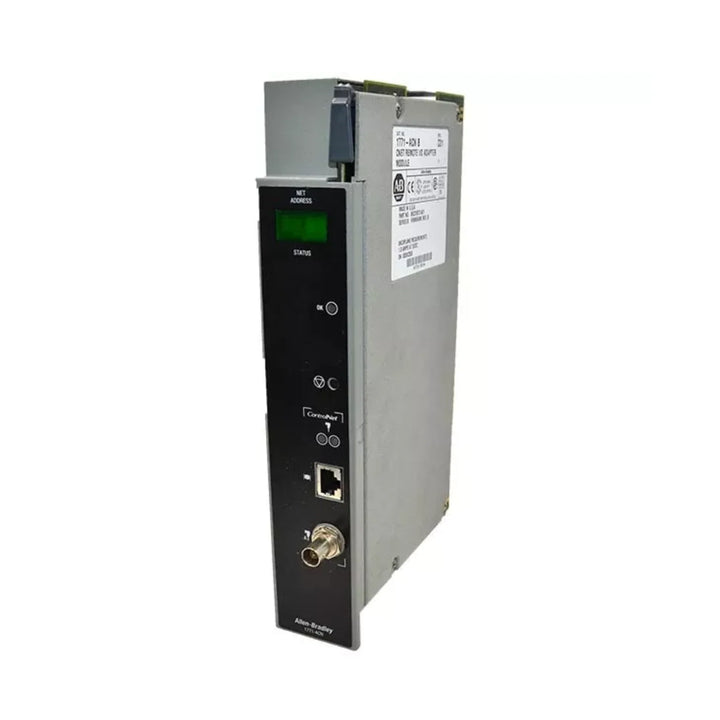 1771-ACN, adaptador de rede Allen-Bradley ControlNet para integração de E/S remotas em sistemas de automação industrial.