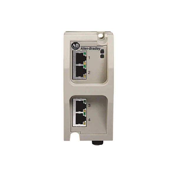 Allen-Bradley 1783-EMS04T Stratix managed Ethernet switch, 4 ports, industrial network connectivity for automation systems