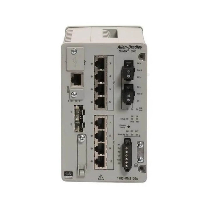 Allen-Bradley 1783-MMS10EA Stratix 5800 PoE modular switch, 8 PoE ports, 2 SFP, Layer 2 advanced