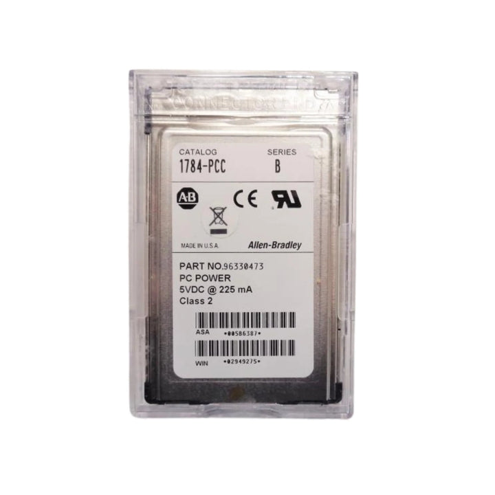 Allen-Bradley 1784-PCC ControlNet PCMCIA Communication Interface Card, PCMCIA Type II, 5V DC, IP20-rated.