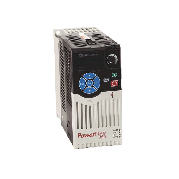 Allen-Bradley 25B-B5P0N104 PowerFlex 525 AC drive, 2 HP, 480V, with EtherNet/IP, for efficient motor control in automation systems.