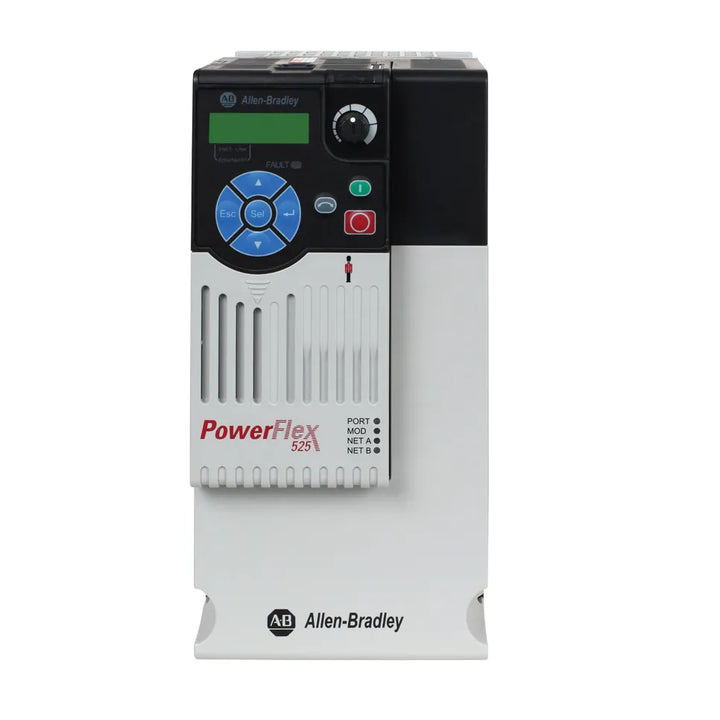 Allen-Bradley 25B-D030N104 PowerFlex 525 AC drive, 15 HP, 480V, for precise motor speed control in industrial automation.