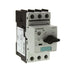 Siemens 3RV1021-1KA10 motor protection circuit breaker, 9–12.5 A, 3-pole, size S0, 100 kA short-circuit capacity, screw terminals.