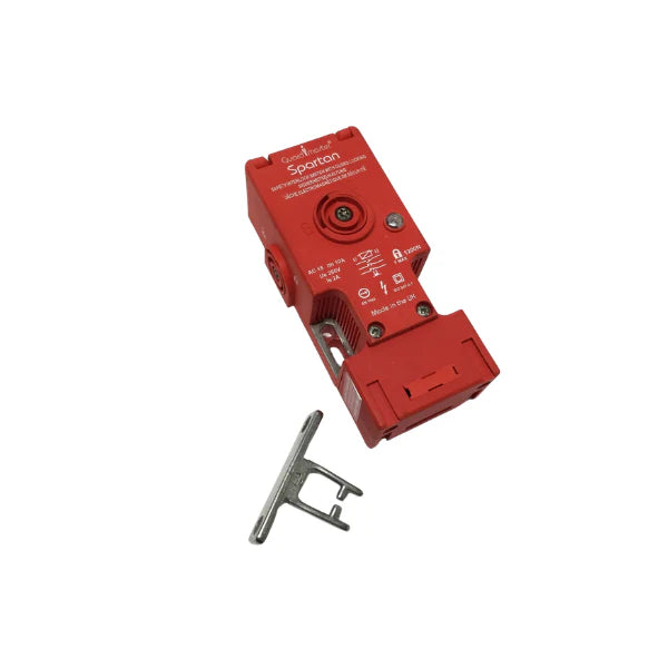 Allen-Bradley 440G-S36001 Spartan guard locking switch, 24V AC/DC, 2 N.C. + 1 N.O. contacts, M20 conduit, standard actuator included.