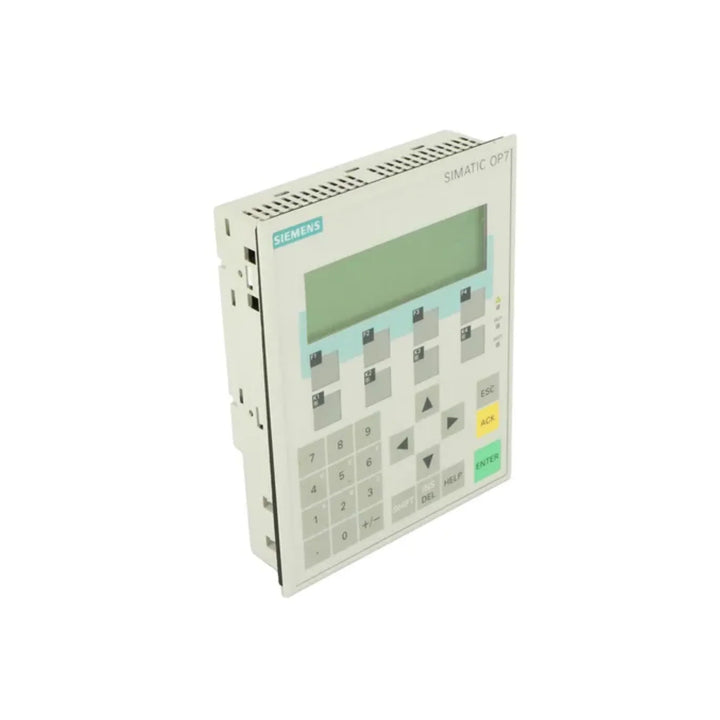 Siemens 6AV3607-1JC20-0AX1 SIMATIC OP7 operator panel for industrial automation.