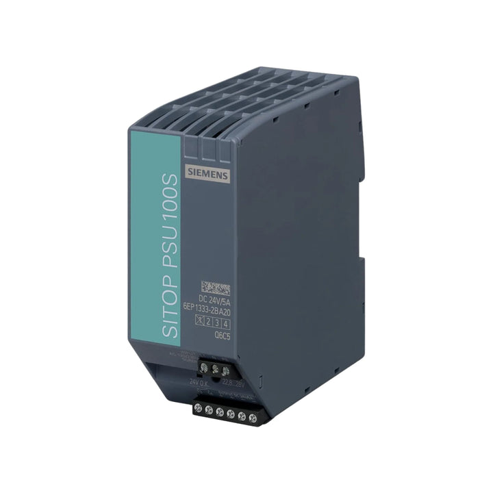 Siemens 6EP1333-2BA20 SITOP PSU100S power supply, 24V DC 5A, for industrial automation and control systems.