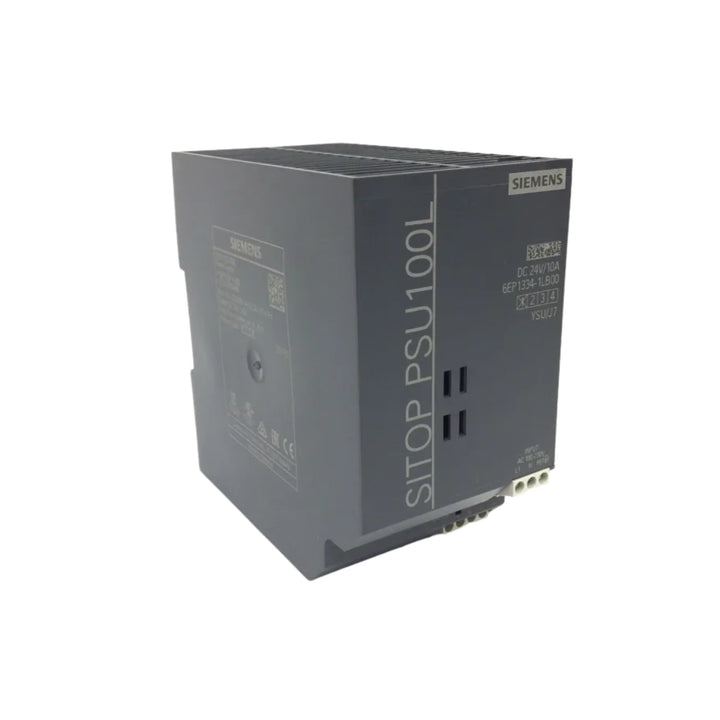Siemens 6EP1334-1LB00 SITOP PSU100L 24V 10A industrial power supply for automation.