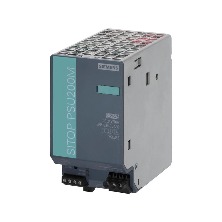 Siemens 6EP1334-3BA10 SITOP PSU100L 24V 10A power supply for industrial automation.