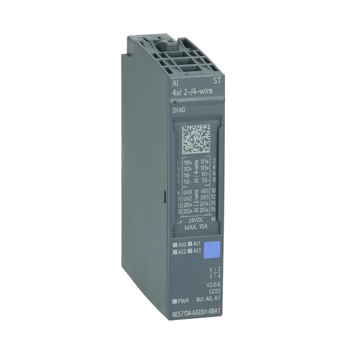 Siemens 6ES7134-6GD01-0BA1 analog input module for SIMATIC S7-1200 PLC.