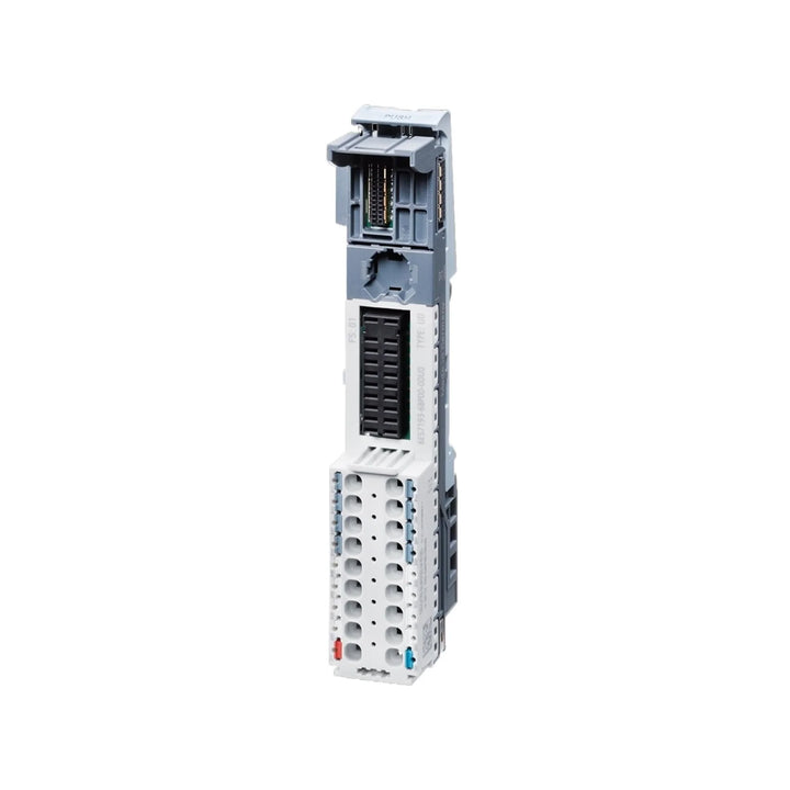 Siemens 6ES7193-6BP00-0DA0 SIMATIC ET 200SP Base Unit, Type A0, DIN rail mount.