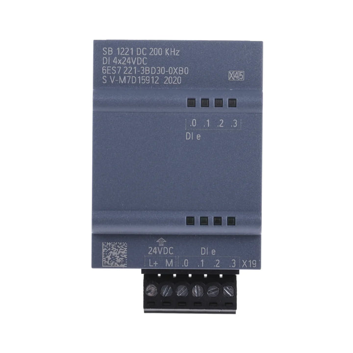 Siemens SIMATIC S7-1200 SB 1221 digital input module (6ES7221-3BD30-0XB0), 4 DI, 24V DC, 200 kHz, sourcing input, compact expansion module.