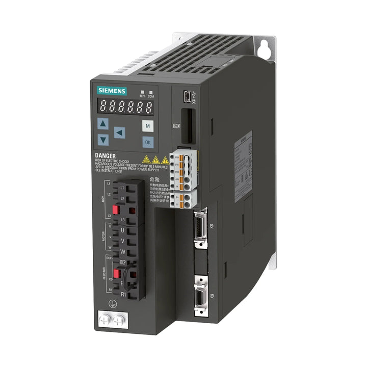 Siemens 6SL3210-5FE11-0UF0 inverter 1.1kW, 3AC 400V, from SINAMICS G120X series for pump and fan applications.
