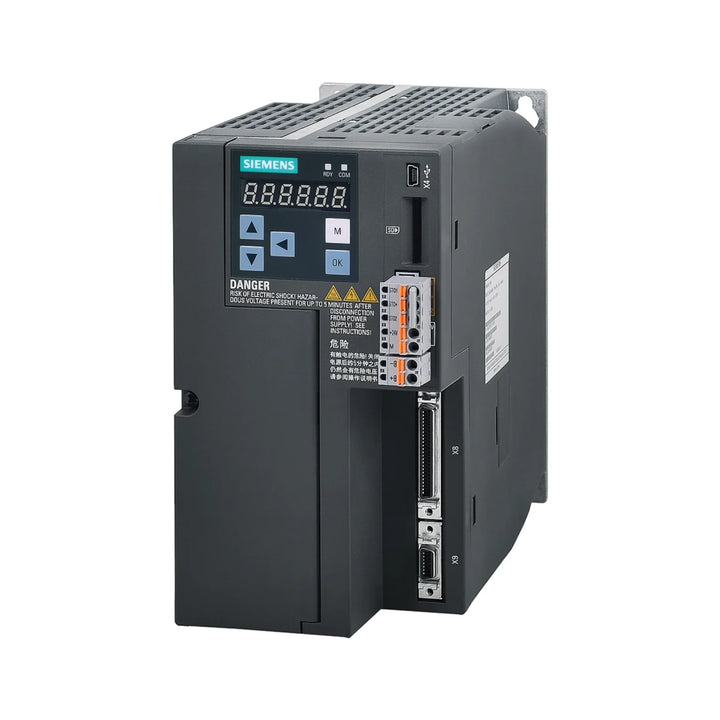 Siemens 6SL3210-5FE11-5UA0 SINAMICS S120 power module, 400 V, 11 A, for industrial motor control.