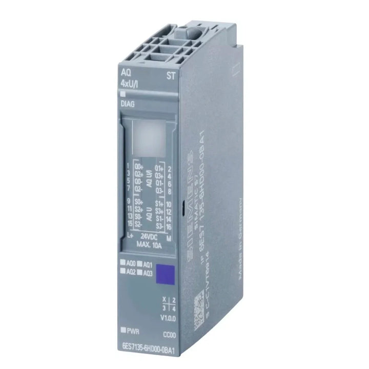 Siemens 6ES7135-6HD00-0BA1 digital I/O module for SIMATIC S7-1200, 16 inputs, 16 outputs, 24V DC.