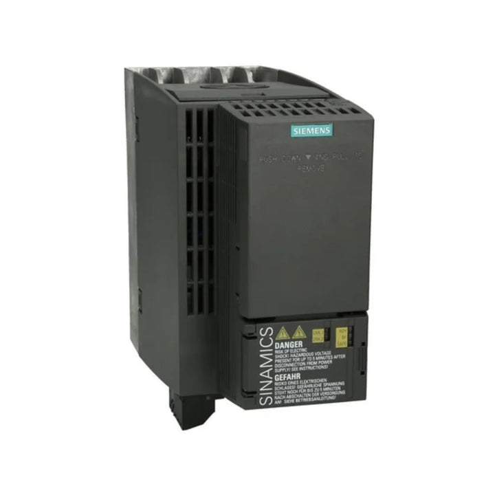 Siemens 6SL3210-1KE18-8AB1 G120C inverter, 7.5 kW, 3AC 400 V, with PROFINET and brake chopper, for compact industrial motor control.