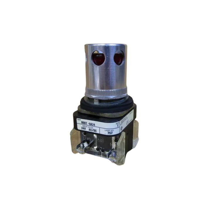 800T-QA24R Allen-Bradley 30mm red pilot light, 24V AC/DC, for status indication in industrial control panels
