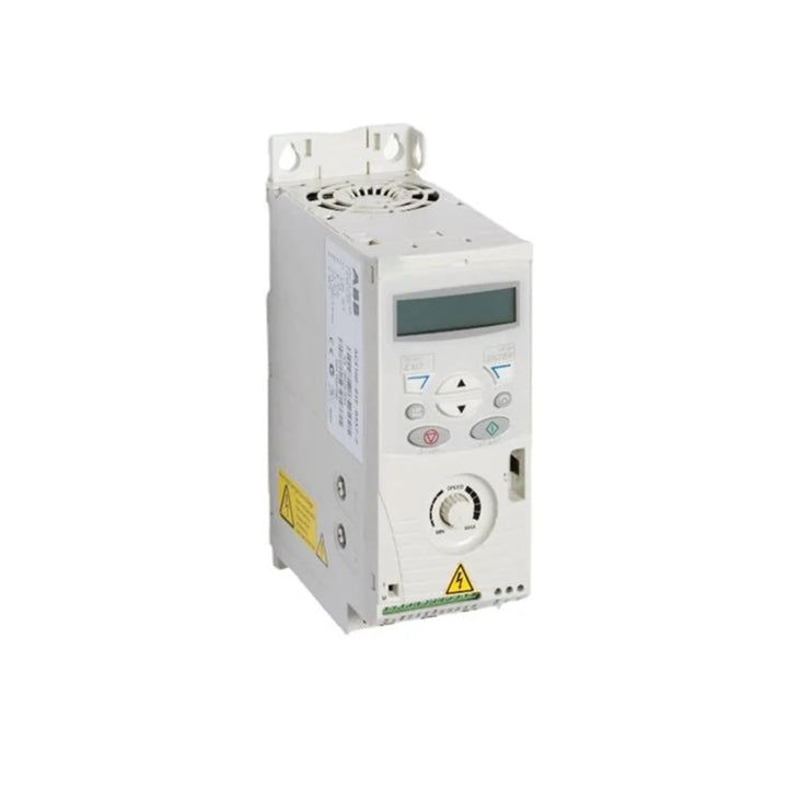 ABB ACS150-03E-01A9-4 0.75 HP VFD, 1.9 A, 480 V, IP20, with keypad and EMC filter for compact OEM motor control solutions.