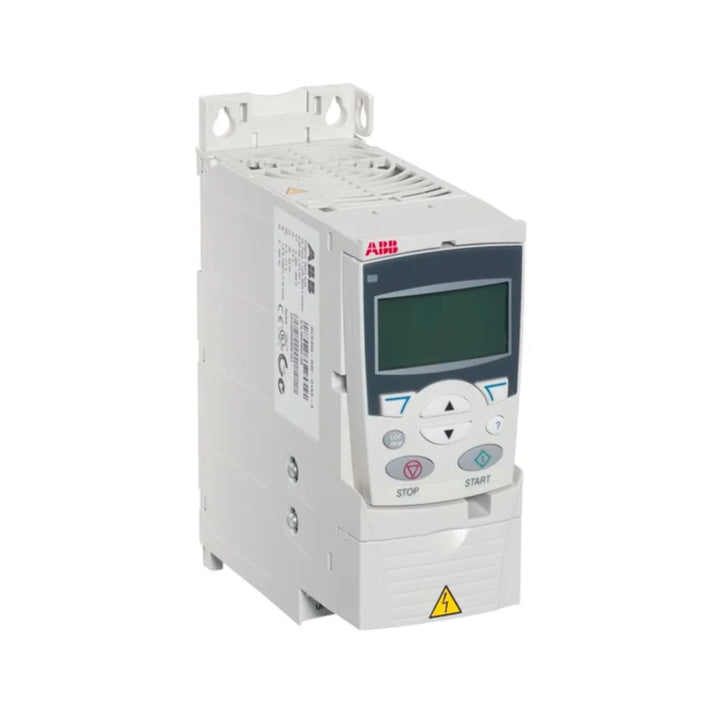 ABB ACS355-03E-01A9-4 VFD, 0.75 HP, 480 V, IP20, compact drive for industrial motor control and automation.