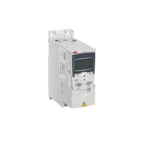 ABB ACS355-03U-06A7-2 VFD, 6.7 A, 240 V, 3-phase, compact drive for industrial machinery and automation systems.