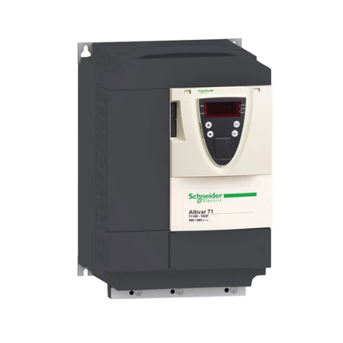 Schneider Electric ATV71HD18N4Z Altivar 71 drive, 18.5 kW (25 HP), 380–480V, with EMC filter and advanced control for industrial motor applications.