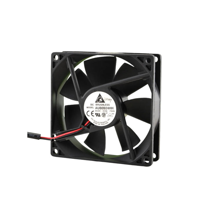 Delta AUB0924HH 92x92x25 mm DC cooling fan, 24V high-speed axial fan for industrial and electronic cooling.