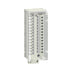 Schneider Electric BMXFTB2800 terminal block with 20 screw terminals and HE10 connector for secure wiring of Modicon X80 I/O modules.