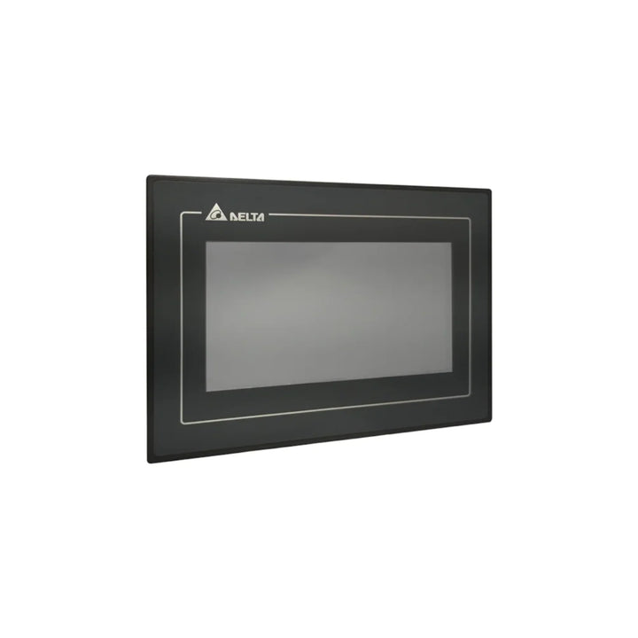 Delta DOP-107EV HMI Panel for industrial use, featuring compact design and efficient operation.