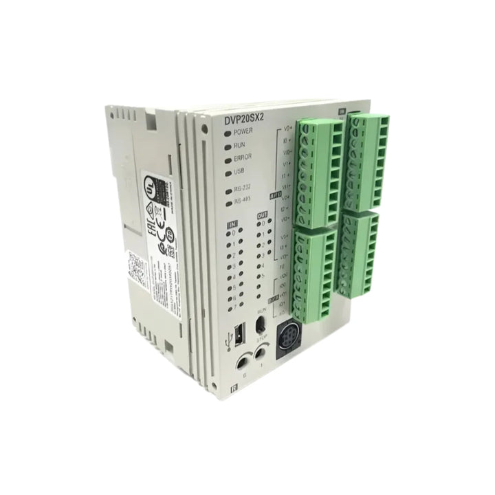 Delta DVP20SX211S PLC Module offers high-performance control and reliable industrial communication in a compact design.