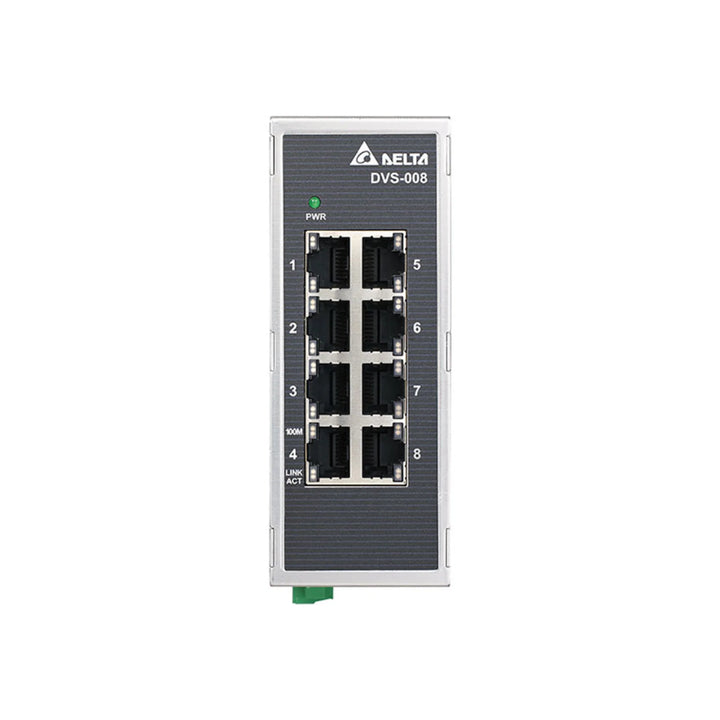 Delta DVS-008I00 8-channel digital input module for industrial automation systems.