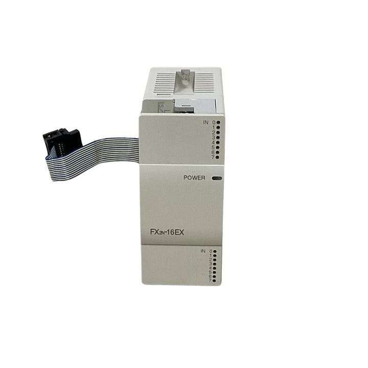 Mitsubishi FX2N-16EX-ES/UL input module, 16-point, 24V DC sink/source, for FX2N PLCs, UL listed.