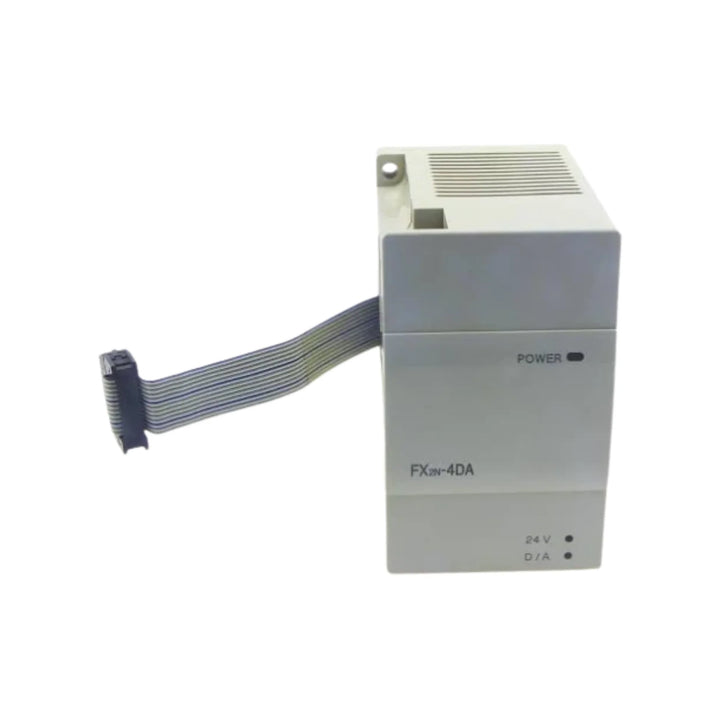 Mitsubishi FX2N-4DA analog output module, 4 channels, 0–10V and 4–20mA output, for FX2N PLC systems.