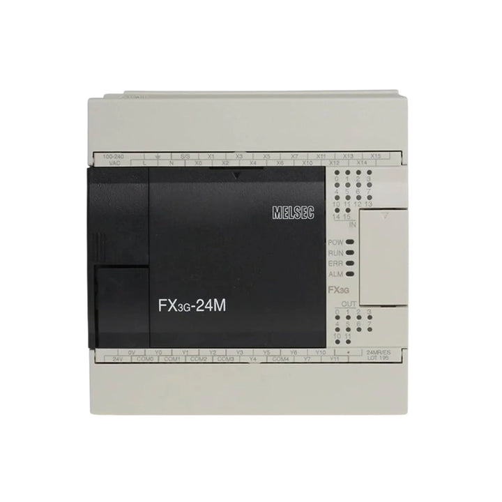 Mitsubishi FX3G-24MR/ES-A PLC, 24 I/O, 100–240 VAC, relay outputs, compact controller for industrial automation