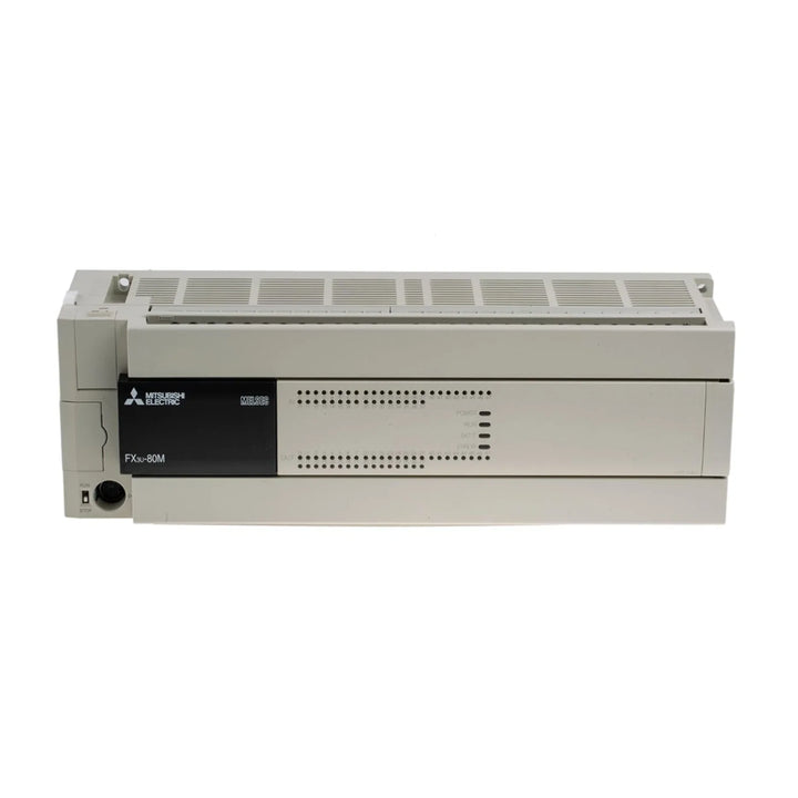 Mitsubishi FX3U-80MR/ES PLC, 80 I/O (48 inputs/32 relay outputs), 100–240 V AC, FX3U series controller