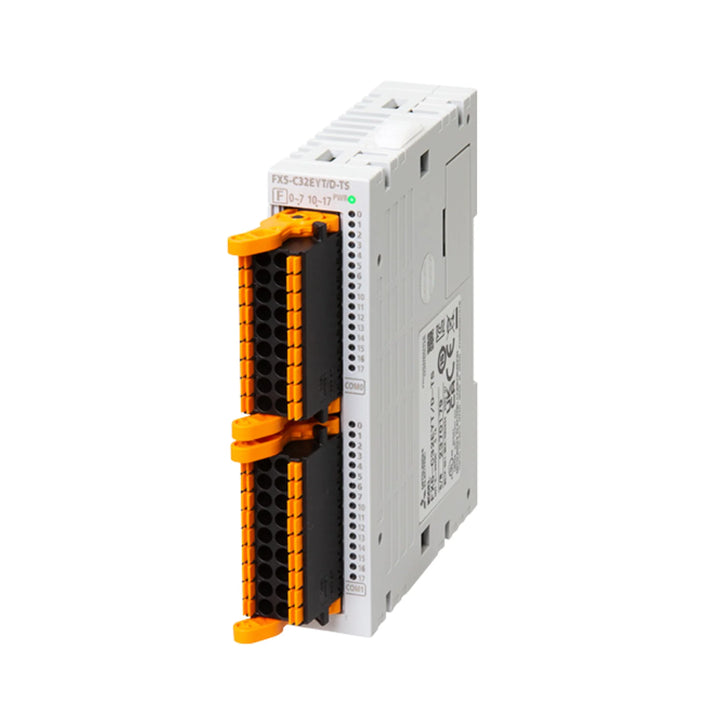 Mitsubishi FX5-C32EYT/D output module, 32-point, 24V DC source-type transistor, for FX5 series PLC