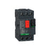 Schneider Electric GV2ME07 TeSys Deca motor circuit breaker, 3-pole, 1.6–2.5 A adjustable thermal protection, push-button control.