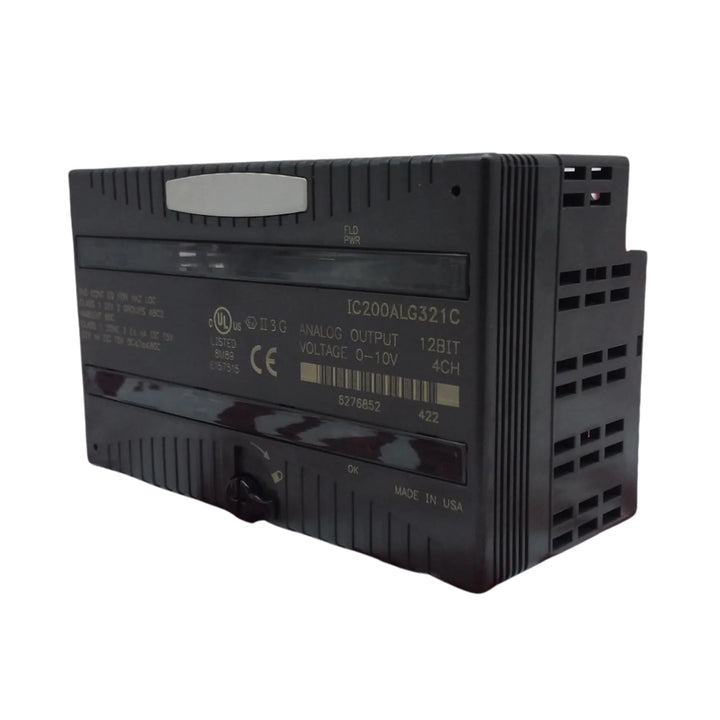 GE IC200ALG321 VersaMax 4-channel analog output module, 4–20mA current range, 12-bit resolution