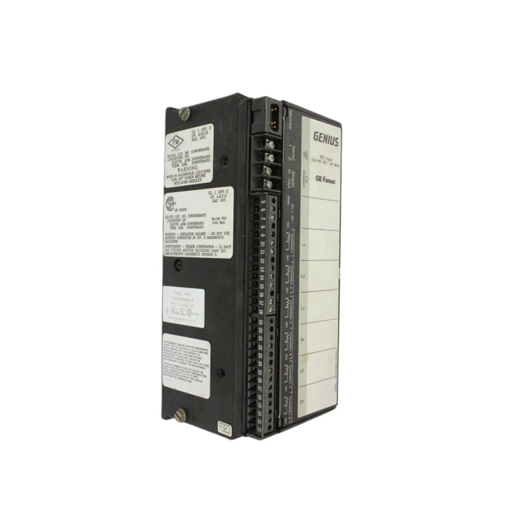 GE Fanuc IC660BBA021 RTD Input Block with 6 channels, 24/48 VDC power, and advanced diagnostics for industrial temperature monitoring.