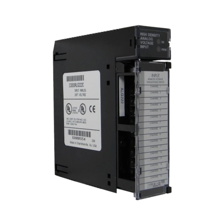 GE IC693ALG222 analog output module, 2 channels, 4–20mA current output, 12-bit resolution, isolated, for Series 90-30 PLCs.