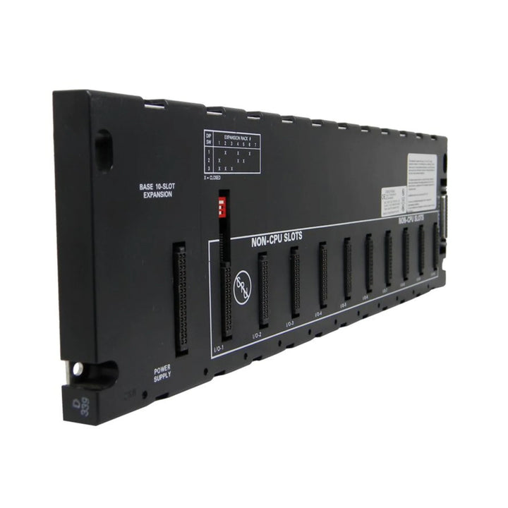 GE IC693CHS399 10-slot expansion I/O baseplate for Series 90-30, supports local or remote racks for I/O module expansion.