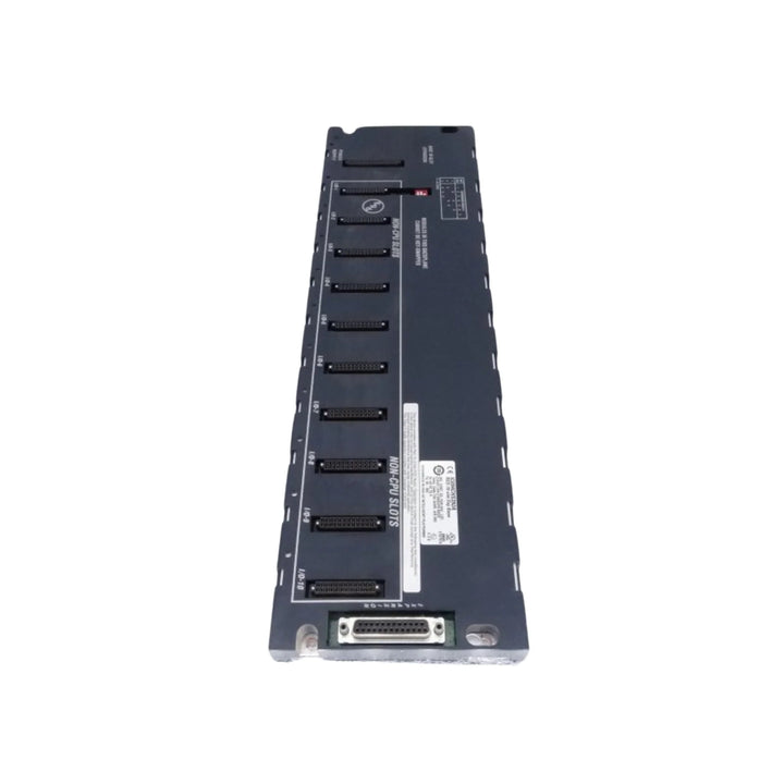 GE IC694CHS392 10-slot universal backplane for RX3i PACSystems, supports CPU, I/O, and power modules.