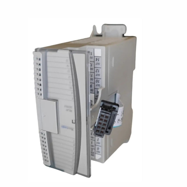 1762-OW16 Allen Bradley compact digital output module with 16 relay-type channels, designed for use with the MicroLogix 1200 PLC system in industrial automation. - DDPARTS SOLUTION