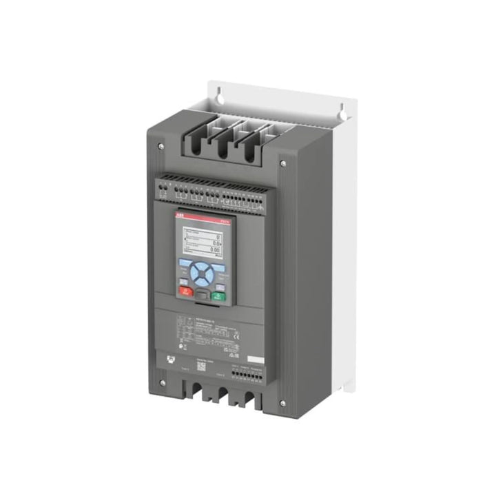 ABB PSTX170-600-70 170 A soft starter with built-in bypass for 3-phase motors, ideal for advanced industrial motor protection and smooth starting.