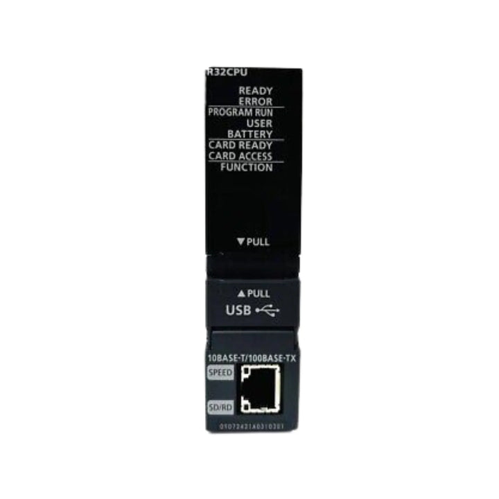 Mitsubishi R32CPU PLC, 32 I/O (16 inputs/relay outputs), 24–240 V AC/DC, R Series compact controller