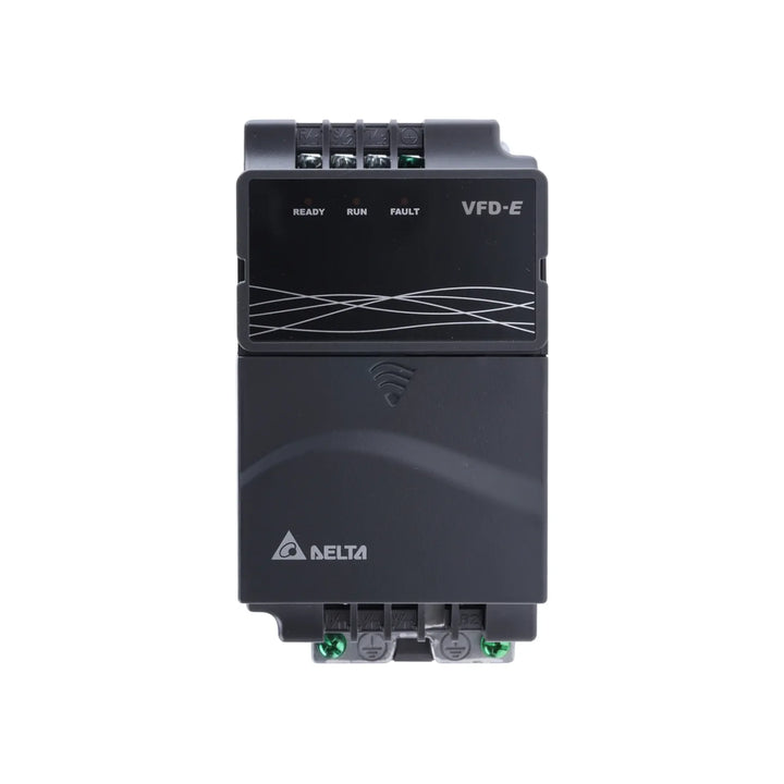 Delta VFD015E43T Variable Frequency Drive, compact and reliable solution for industrial use.