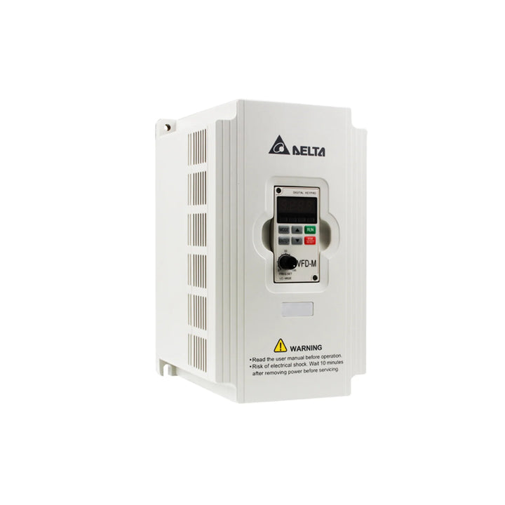 Delta VFD015M21A Variable Frequency Drive with compact design and industrial-grade capabilities.